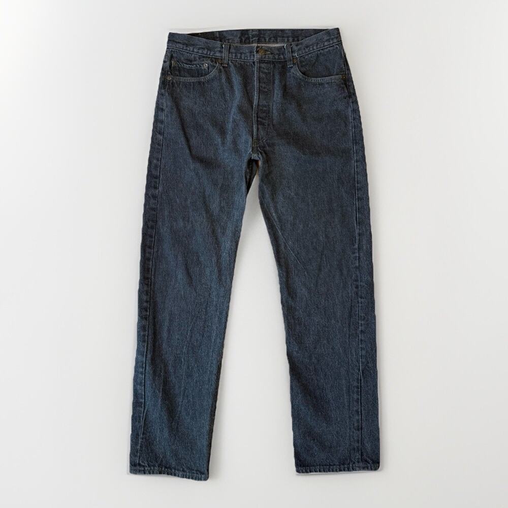 Vintage Levis 501 Jeans 32 Black Made In USA 80s Straight Leg Denim New York